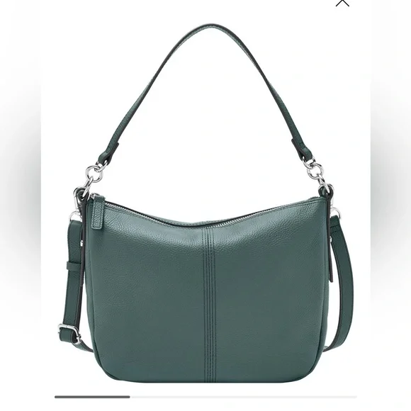 Fossil Jolie Leather Crossbody Bag Color Dusty Sky, New With Tags! - Picture 3 of 5